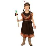 déguisement fille indienne - 5/6 ans - marron - guirca 82720 Marron G