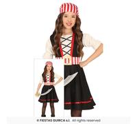 Déguisement Fille Pirate Corsair Fiestas Guirca Polyester Noir Âge 3-4 Ans