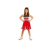 GUIRCA 82792 Déguisement de pom-pom girl avec robe pour enfant de 10-12 ans Rouge