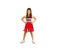 déguisement fille pom pom girl usa - 7/9 ans - rouge - guirca 82791