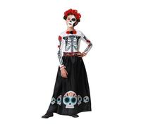 Déguisement Fille Squelette Mexicain - ATOSA - Déguisement Fille Squelette Mexicain - Noir - Fille - Intérieur 11 ans