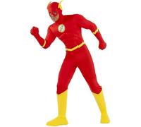 Déguisement Flash homme - DC Comics - Funidelia - Rouge - Halloween, Carnaval et Noël XXL