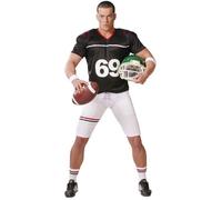 Déguisement footballeur américain noir et blanc homme XL