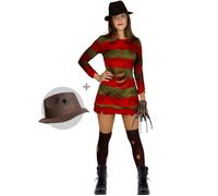 Déguisement Freddy Krueger femme Les Griffes de la nuit - Funidelia - Rouge L