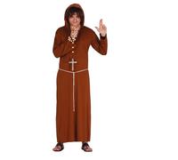 FIESTAS GUIRCA Déguisement Moine Homme - Tunique Moine Marron Déguisement Homme Taille XL 56-58