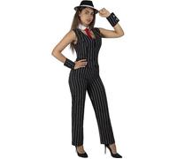 Déguisement gangster mafieuse femme -123786- FUNIDELIA- Déguisement Adulte Femme années 20- Accessoires Halloween, carnaval et Noel XS