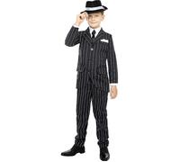Déguisement gangster noir années 20 garçon Cabaret, Charleston- Funidelia-118290- Déguisement Garçon et accessoires Carnaval Noel 10-12 ans