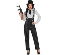 Déguisement - Gangster Virginie - Femme - Noir - Carnaval - Années 20 M