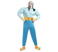 FIESTAS GUIRCA | Costume de Jeque Musculoso Adulte (48-50/M) - Combinaison et Ceinture - Costumes de Prince du Désert et Jeque pour Halloween, Carnaval et Fêtes Déguisées - Idéal pour Hommes