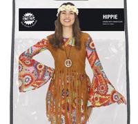 Déguisement Gilet Robe Seventies Hippie Femme Multicolore
