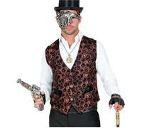 DÉGUISEMENT GILET STEAMPUNK HORLOGE TEMPS HOMME XL