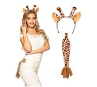 Boland 52321 - Girafe Set, Serre-tête avec Oreilles et Queue, Marron
