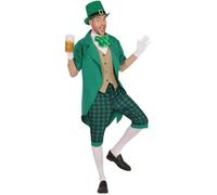 FIESTAS GUIRCA Déguisement pour homme Mr. Patrick - Charmant lutin vert - Costume Saint-Patrick pour homme Taille L 52-54