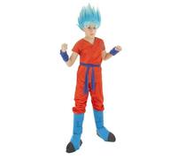 Chaks - Costume Goku Super Saiyajin Dieu - Tenue officielle Dragon Ball 7 pièces pour garçons