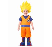 Déguisement Goku Super Saiyan Dragon Ball Z Bébé - Taille: 7 - 12 Mois (74 - 80 Cm) Orange