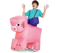 Déguisement gonflable de cochon Minecraft pour enfants, sous licence officielle Disguise, inspiré du jeu emblématique, idéal pour les fans du film Minecraft, taille unique