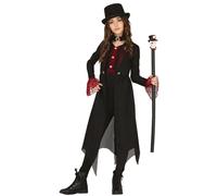 Déguisement Gothique Chic Noir Et Rouge Enfant - Taille: 5 À 6 Ans (110-115 Cm) Noir