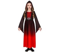 Déguisement Gourou Vampire Rouge Fille - Taille: 5-7 Ans (128 Cm) Rouge