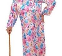 Widmann Déguisement Grand-mère exhibitionniste – combinaison sexy et peignoir – M – Multicolore