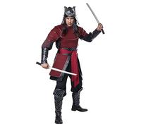 California Costumes CCC-5120-042 Costume de guerrier samouraï pour homme, taille XL, couleur unie, rouge