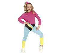 DÉGUISEMENT GYMNASTIQUE AÉROBIC ANNÉES 80 FILLE 5/6 ANS Rose, Fuchsia 10-12 ans