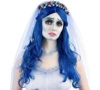 Adultes Corpse Bride Perruque Longue Ondulé Tim Burton Accessoire Déguisement