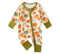 Deguisement Halloween Bebe Combinaison Fermeture Éclair Manches Longues Motif Citrouille Nouveau Né Automne Deguisement Bebe