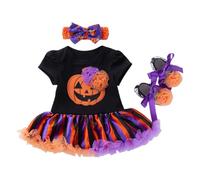 Deguisement Halloween Bebe Fille,Déguisement Halloween Bébé Mon 1er Robe,Costume d'halloween Bebe Fille Citrouille Ensemble Tutu,Tenue d'halloween Pyjama,Cadeau