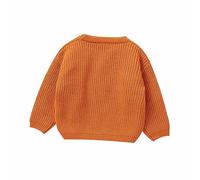 Deguisement Halloween Bebe Pull Tricoté Motif Citrouille 3D Manches Longues Col Ras du Cou Chaud Hiver Deguisement Bebe
