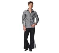 Déguisement Halloween Costume Carnaval Adulte Rétro Disco Années 70 Hip Hop Pantalon Pattes D'Eph Boîte Nuit Spectacle Déguisement Halloween Garcon