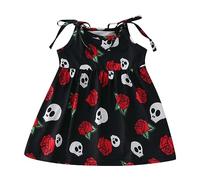 Déguisement Halloween Enfant Costume Gothique Enfants Robe Sorcière avec Chapeau Princesse Accessoires Mousseline de Soie Strega Bambina Pour Soirée Déguisée Mariage 3-16 Ans