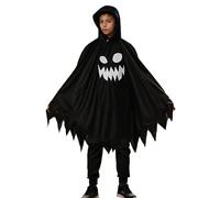 DéGuisement Halloween Enfant GarçOn, Costume d'halloween pour Enfants Cape Gothique Effrayante à Effet Phosphorescent pour FêTe DéGuiséE