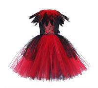 Déguisement Halloween Enfant Robe de Soirée Sorcière avec Chapeau Costume Princesse Accessoires Pailletés Détails Strega Bambina Pour Carnaval Cosplay Fête 3-16 Ans