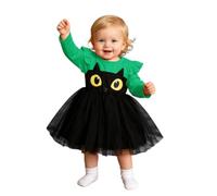 Déguisement Halloween Enfant Robe Tutu Adorable Costume Chauve-Souris | Robe Midi à Manches Longues Tenue Halloweens Déguisement Magique Enfant en Tulle Cosplay Halloween Bal Masqué