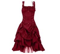Deguisement Halloween Femme Chic Gothique Malefique Elegante Sexy Déguisement Sorciere Femme Citrouille Cosplay Costumes Sorcière Grande Costume Sorciere Robe Medieval XXL