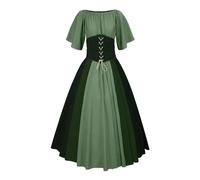 Déguisement Halloween Femme-Deguisement Medieval Costume Médiéval Robe Femme Halloween Moyen Age Sorciere Tenue Medievale Renaissance Soiree Princesse Adulte De Déguisement Pirate Gothique,L
