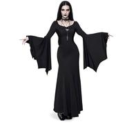 Déguisement Halloween Femme Demon Sexy Sorciere Grande Renaissance Dame Taille Cape Malefique Elegante Cosplay Hallowen Robe Deguisement Femme Costume Citrouille S