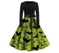 Deguisement Halloween Femme Malefique Haloween Robe Medievale Longue Déguisé Capuche Ado Robe D' Grande Taille Medieval Deguisement Halloween Femme Sorciere Vert fluorescent M