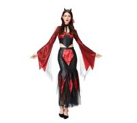 Deguisement Halloween Femme Robe,Costume médiéval de la Renaissance Robe Gothique Costume Dresses Scream Robes Grande Taille pour Carnaval FêTe