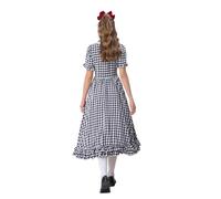 Déguisement Halloween Femme Robe Domestique Cosplay Écossaise Élégante Tablier Déguisement Serveuse Café Mignonne