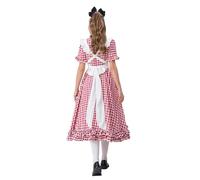 Déguisement Halloween Femme Robe Domestique Cosplay Écossaise Élégante Tablier Déguisement Serveuse Café Mignonne