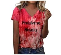 Deguisement Halloween Femme Tshirt Costume Vampire Feme Déguisement Déguisé Horreur Zombie T Shirt Tee Homme Tee-Shirt Col V Pull Haloween Deguissement T-Shirt~