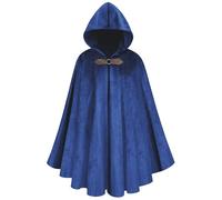 Deguisement Halloween Homme Cape Horreur Costume Halloween Adulte Qui Fait Peur Hiver Mask Robe Médiévale Joker Hache Ghostface Cosplay Automne Classique Bleu L FR