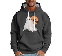 Deguisement Halloween Homme Gris Joyeux Sweat Ombre Impressionnant Sweat A Capuche Imprimé Horrible Sweatshirt Vampirique Amusant Costumes À La Mode Horreur Déguisement (2-Noir,4XL)