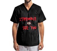 Deguisement Halloween Homme Horreur Énigmatique Costumes Mystérieux Sorcier Tee Shirt Gris Inédit Sweatshirt Halloween Joyeux T Shirts Nocturne Traditionnel T Shirt (3-Bordeaux,S)