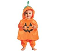Déguisement - Halloween - Poncho Bébé - Citrouille Orange - 18/24 Mois - Doux et Festif 18-24 mois