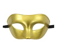 Deguisement Halloween Qui Fait Peur Masque de Mascarade Classique pour Homme et Femme, Demi-Visage pour fête/Halloween/ (Gold #5, One Size)
