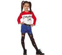 déguisement harleen qinzel dangereuse fille - 5/6 ans - rouge - guirca 77016 Rouge G