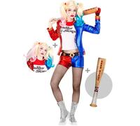 Déguisement Harley Quinn femme avec perruque batte gonflable Suicide Squad- Funidelia- 120564- Déguisement femme Halloween Carnaval L