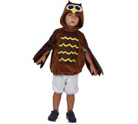 DEGUISE TOI - Déguisement hibou enfant - Tunique à capuche - XS 3-4 ans (92-104 cm) - Marron - Déguisements enfants - Polyester - Lavage à la main - Carnaval
